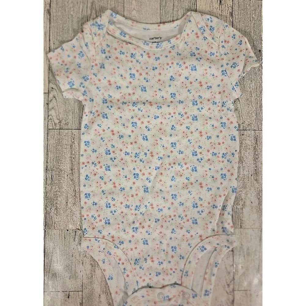 Carter's Bunny 3pc Jacket Set 18mo Gray White Pink Floral Pants Long Sleeve NEW - Picture 7 of 11